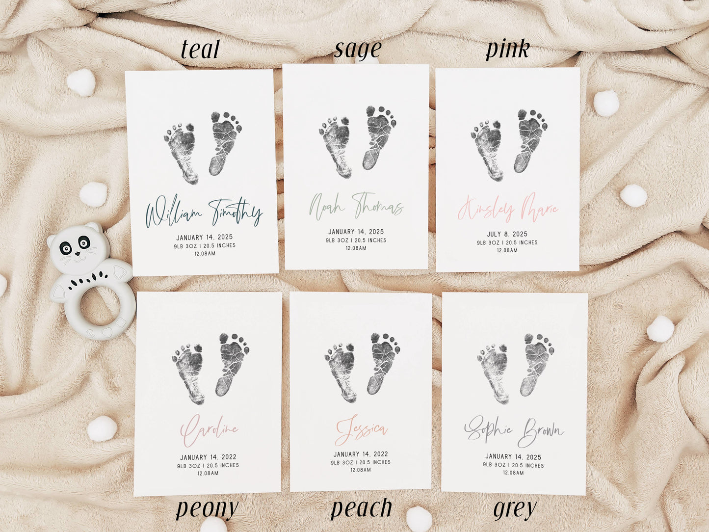 Digital Art Print - Newborn Footprint Art Print