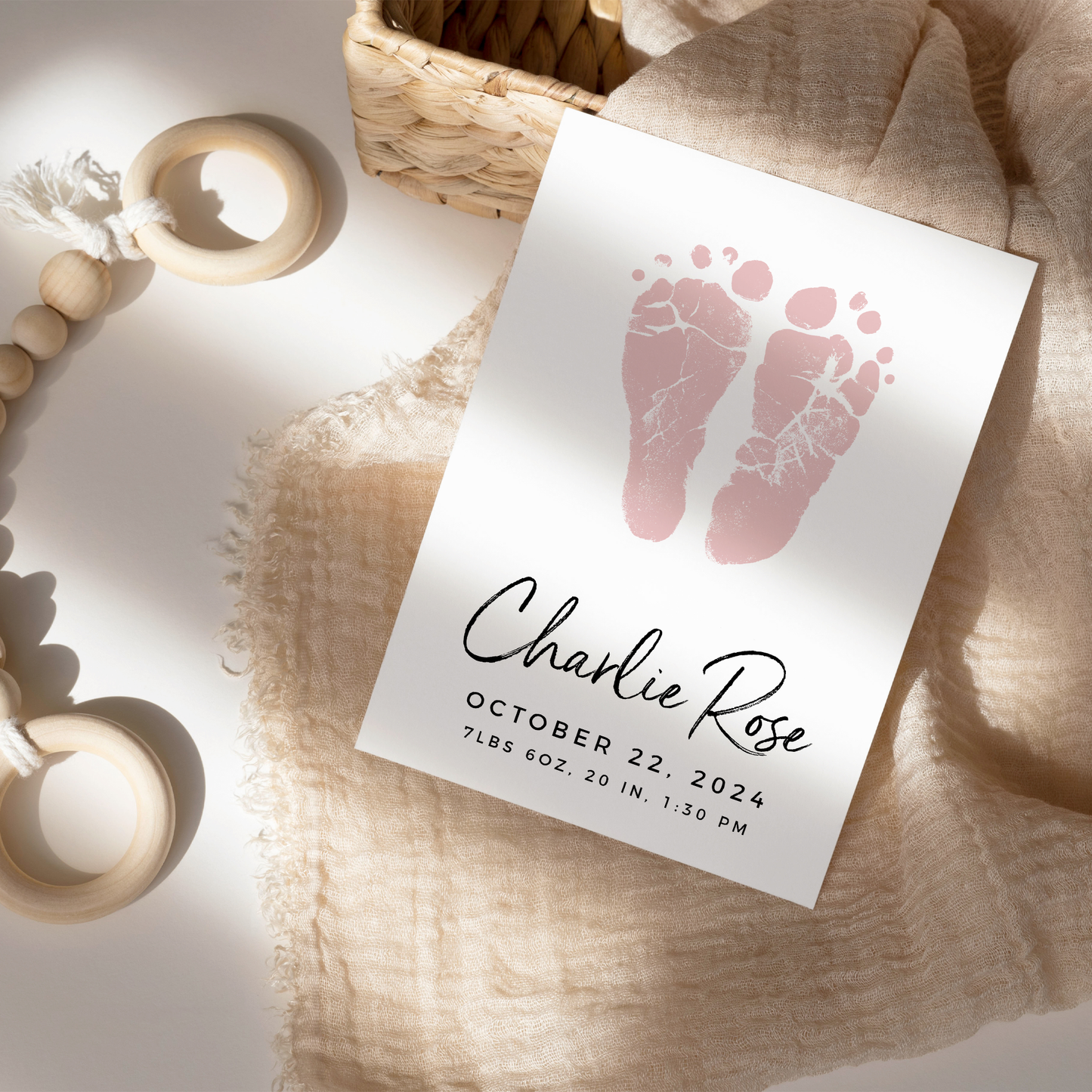 Baby Footprint Art Print (8x10)