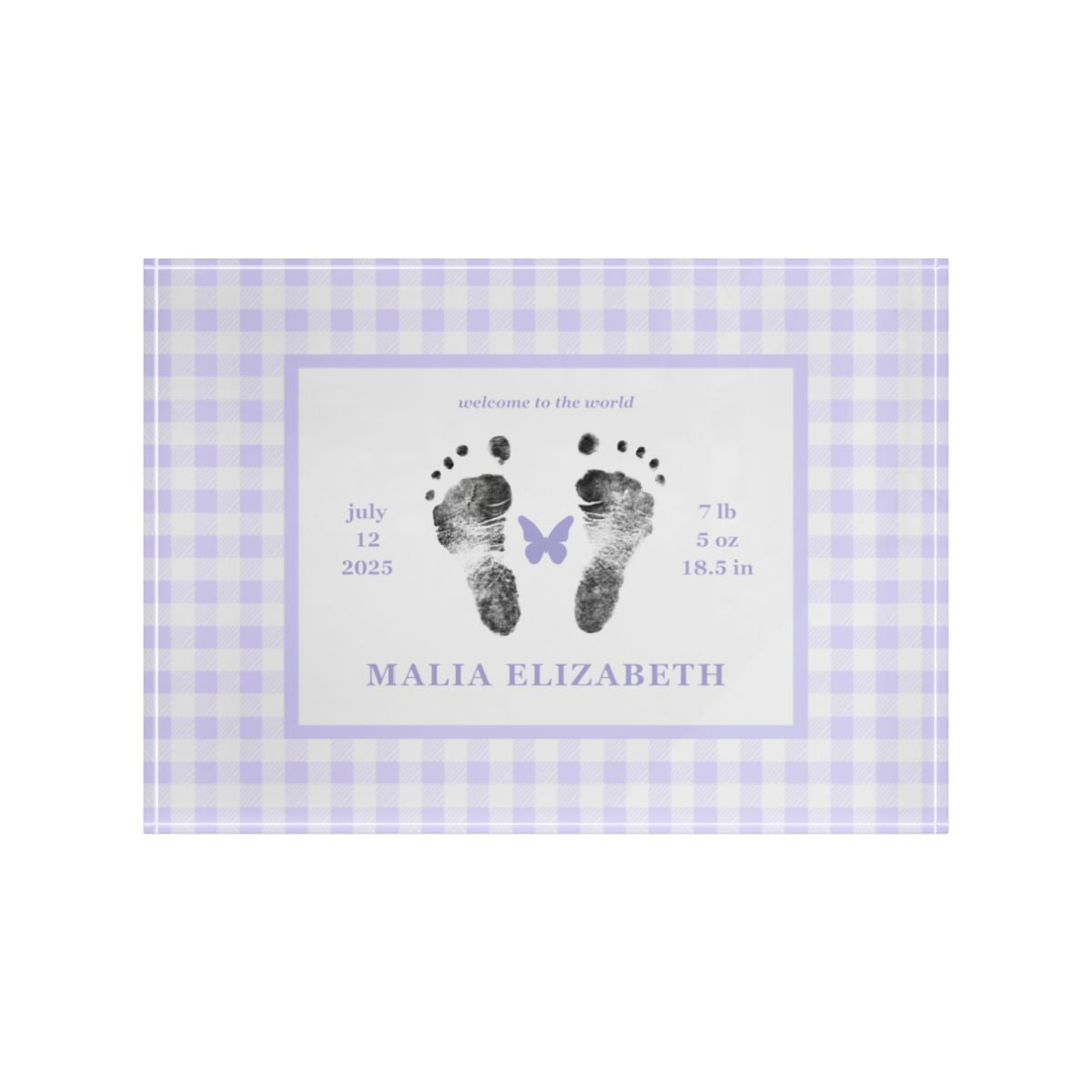 Home Decor Acrylic Block - Classic Gingham (7 x 5)