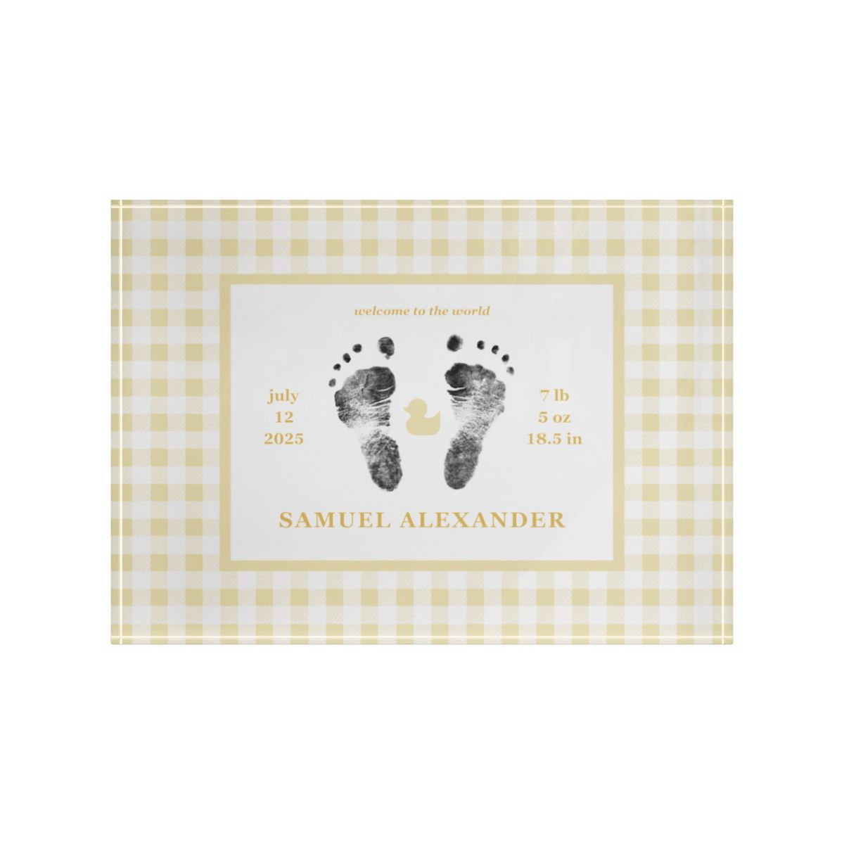 Home Decor Acrylic Block - Classic Gingham (7 x 5)