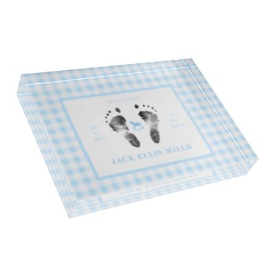 Home Decor Acrylic Block - Classic Gingham (7 x 5)