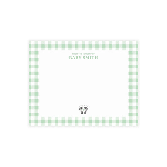 Nursery Stationery - Gingham (5.5 x 4.25)