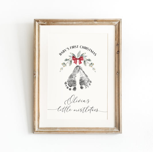 Babys First Christmas Keepsake Framed wall art
