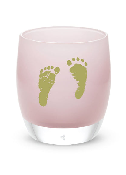 Little Girl Etched glassybaby Tea Light Holder