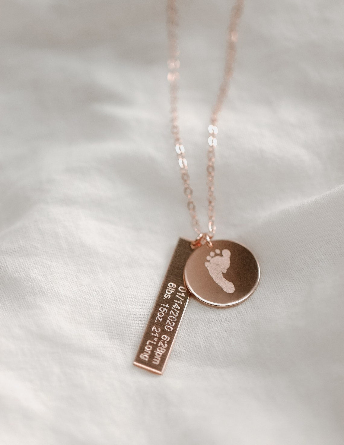 Gold Personalized Necklace Close Up