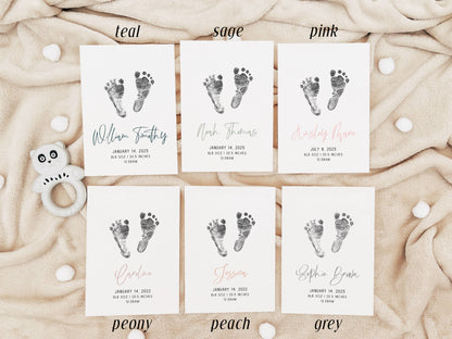 Digital Art Print - Newborn Footprint Art Print