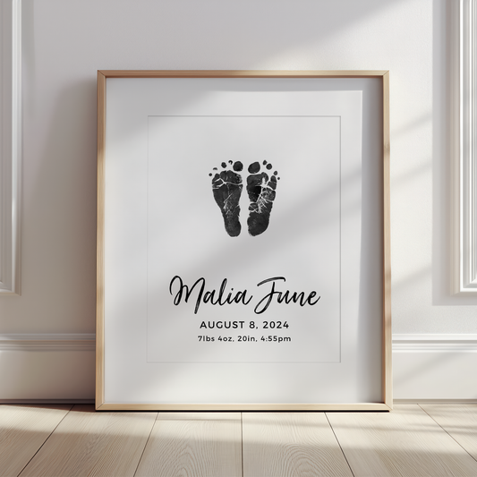 Baby Footprint Art Print (8x10)